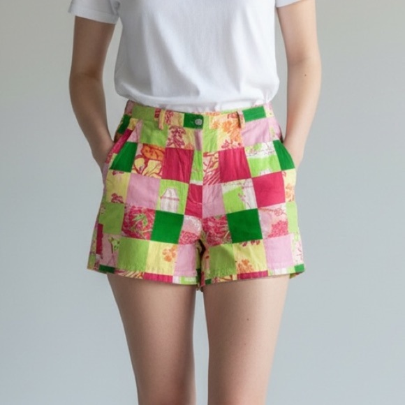 Lilly Pulitzer Colorful Patchwork Shorts - Picture 2 of 13
